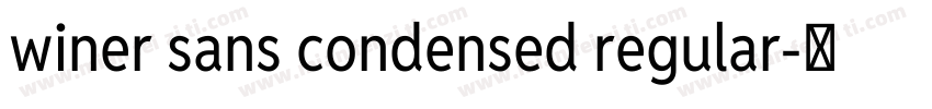 winer sans condensed regular字体转换